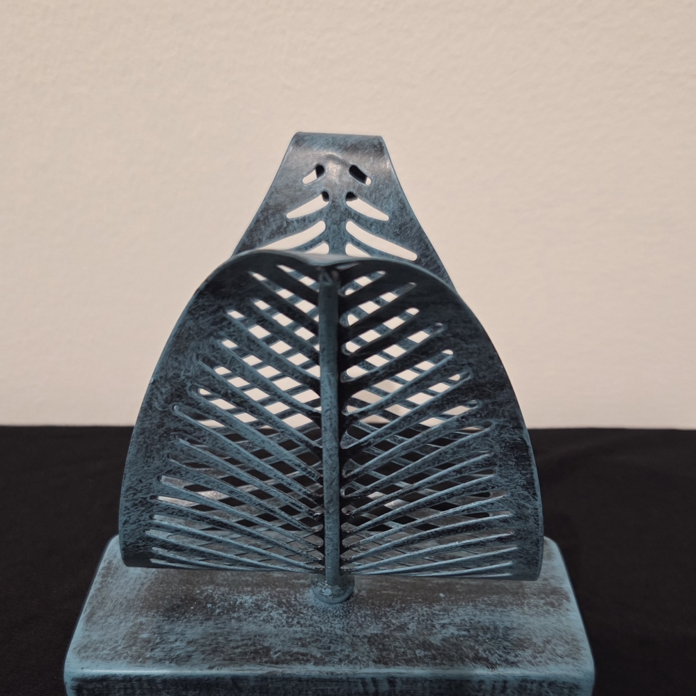 Artistic Blue Metal Napkin Holder